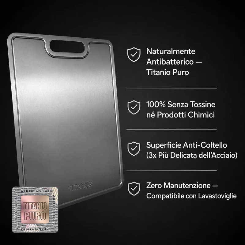 Tagliere 100% Titanio Puro – TITANOX®