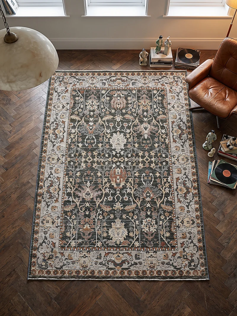 Vintage-Teppich mit Orientmuster · Flor 7 mm, gewebt · 2.090 g/m²