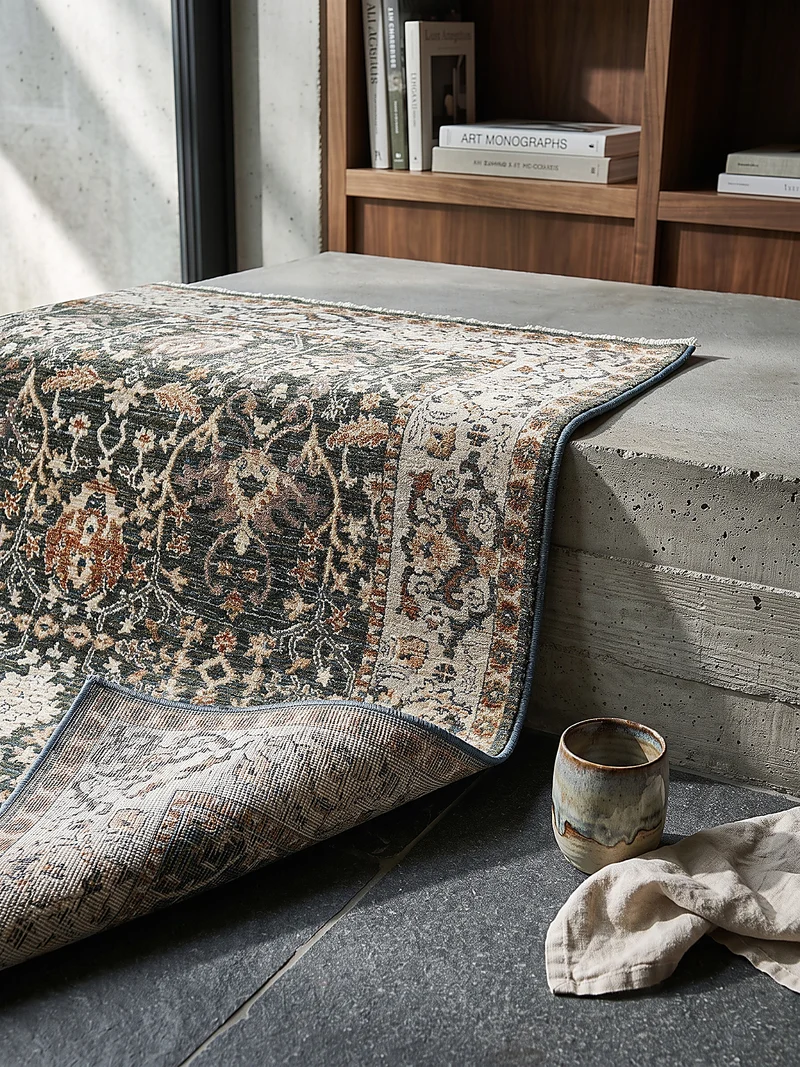Vintage-Teppich mit Orientmuster · Flor 7 mm, gewebt · 2.090 g/m²