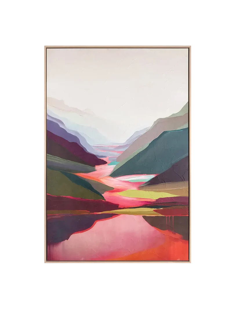 Mountain Depth – Leinwandbild Berglandschaft, gerahmt, 78 x 118 cm