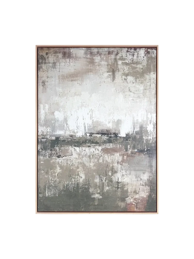 Subtle Tension – Abstraktes Leinwandbild, minimalistisch, gerahmt, 78 x 100 cm