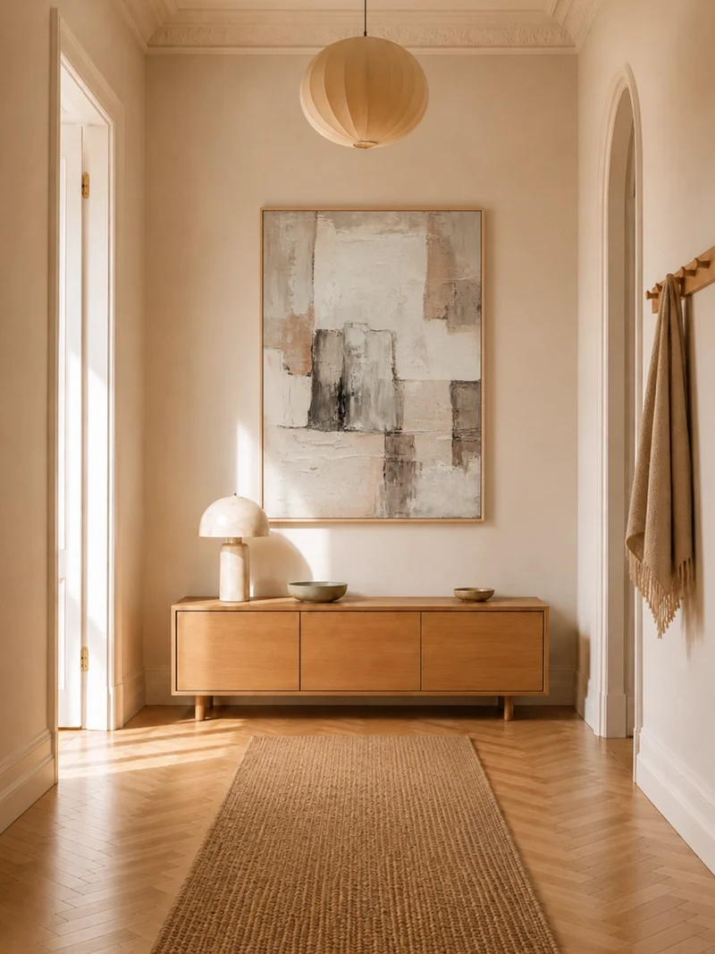 Solid Layers – Abstraktes Leinwandbild mit Farbflächen, gerahmt, 78 x 100 cm