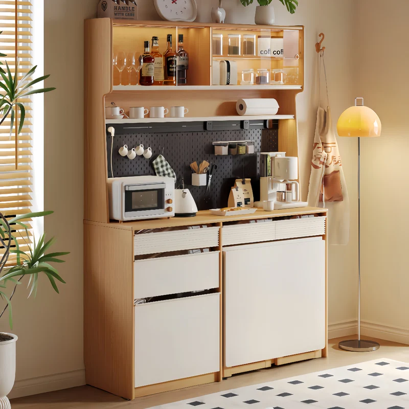 Sideboard-Schrank mit doppelseitigem Klapptisch und 4 Klappstühlen
