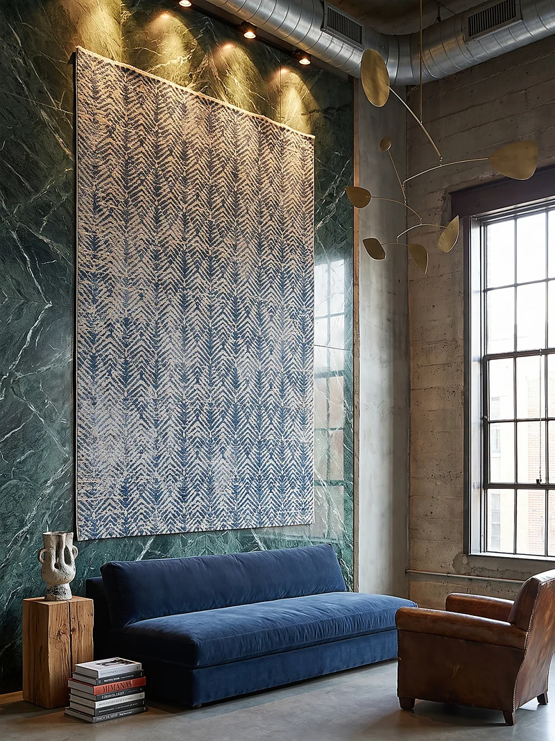 Kurzflor-Teppich Chevron · 100 % Polyester, gewebt · 7 mm Flor