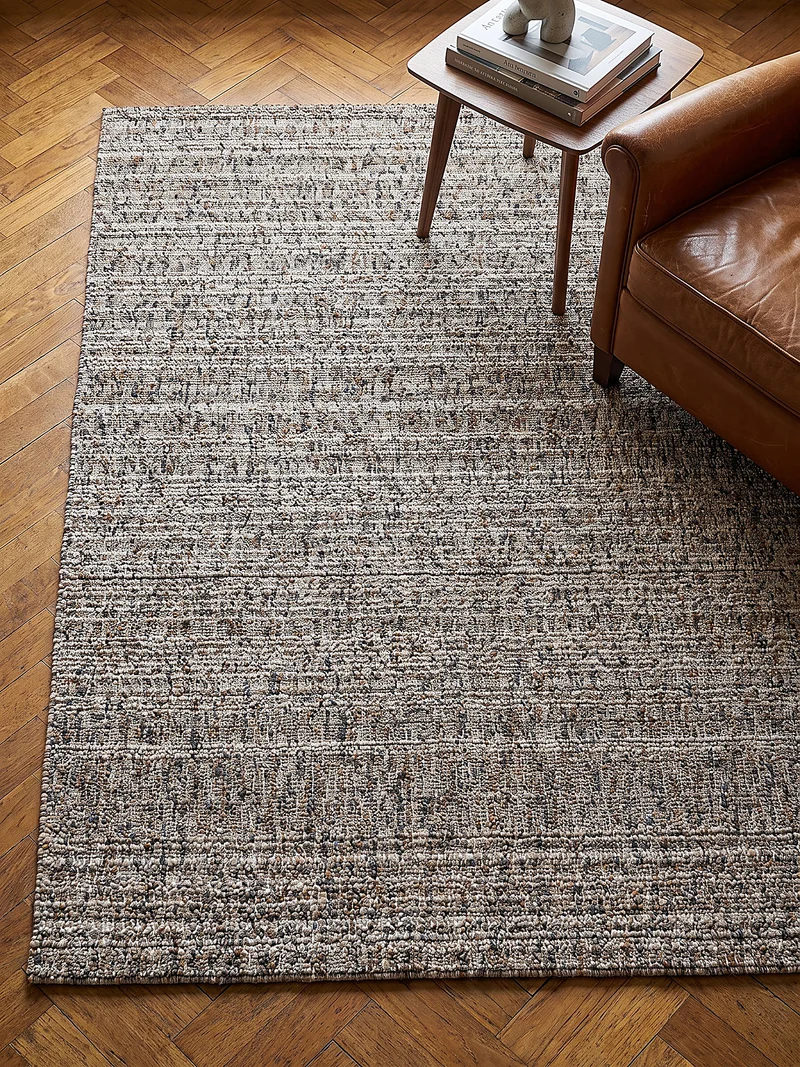Bouclé-Teppich meliert in Naturtönen · 12 mm Schlingenflor, Jute-Rücken