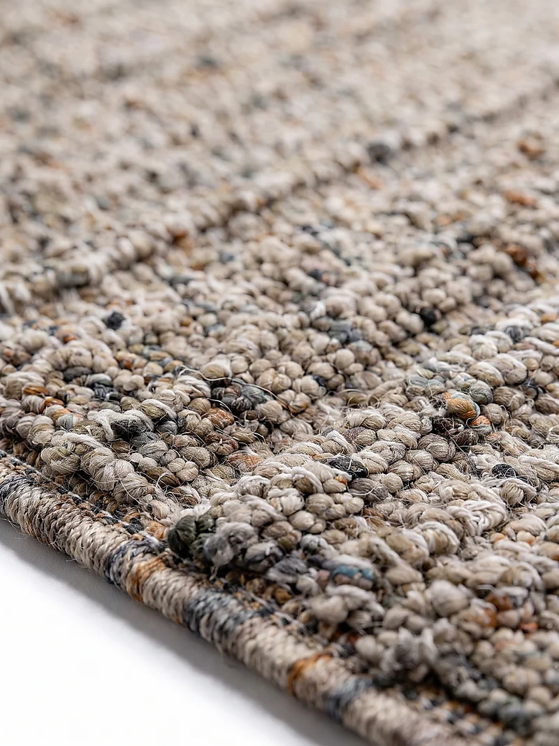 Bouclé-Teppich meliert in Naturtönen · 12 mm Schlingenflor, Jute-Rücken