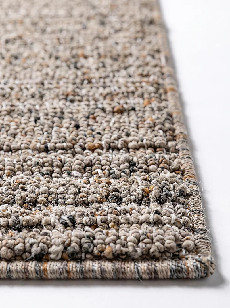 Bouclé-Teppich meliert in Naturtönen · 12 mm Schlingenflor, Jute-Rücken