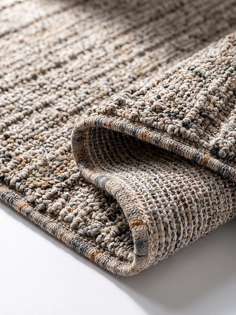 Bouclé-Teppich meliert in Naturtönen · 12 mm Schlingenflor, Jute-Rücken