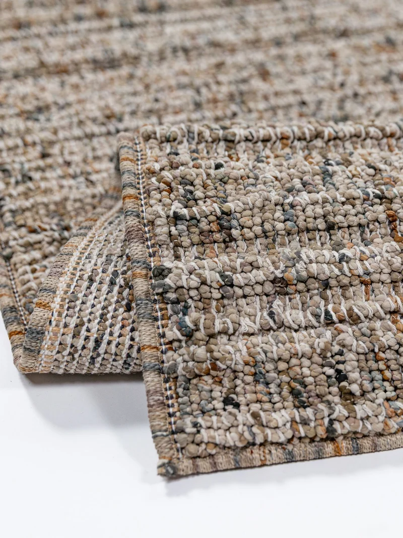 Bouclé-Teppich meliert in Naturtönen · 12 mm Schlingenflor, Jute-Rücken