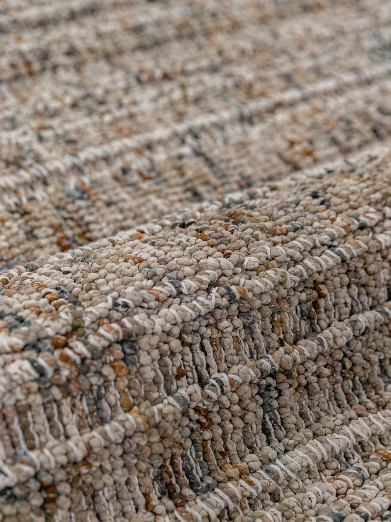 Bouclé-Teppich meliert in Naturtönen · 12 mm Schlingenflor, Jute-Rücken