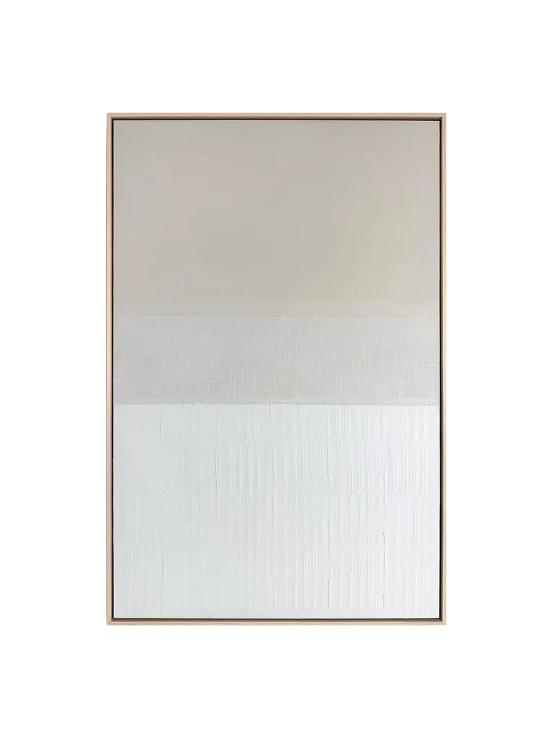 Natural Effect – Mixed-Media-Wandbild in Erdtönen, gerahmt, 78 x 118 cm