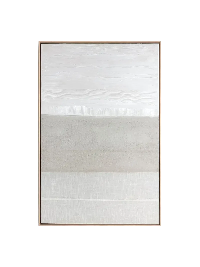 Linen Lines – Mixed-Media-Wandbild in Leinenoptik, gerahmt, 78 x 118 cm