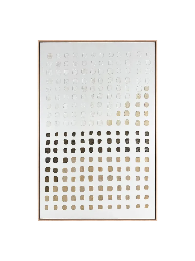 Subtle Rhythm – Mixed-Media-Wandbild mit feiner Struktur, gerahmt, 78 x 118 cm