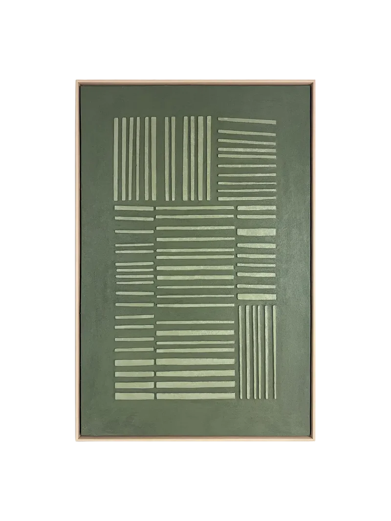 Pure Harmony – Mixed-Media-Wandbild mit Farbflächen, gerahmt, 78 x 118 cm