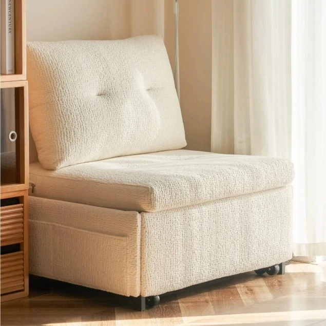 3-in-1-Schlafsofa aus Samtstoff mit Stauraum darunter