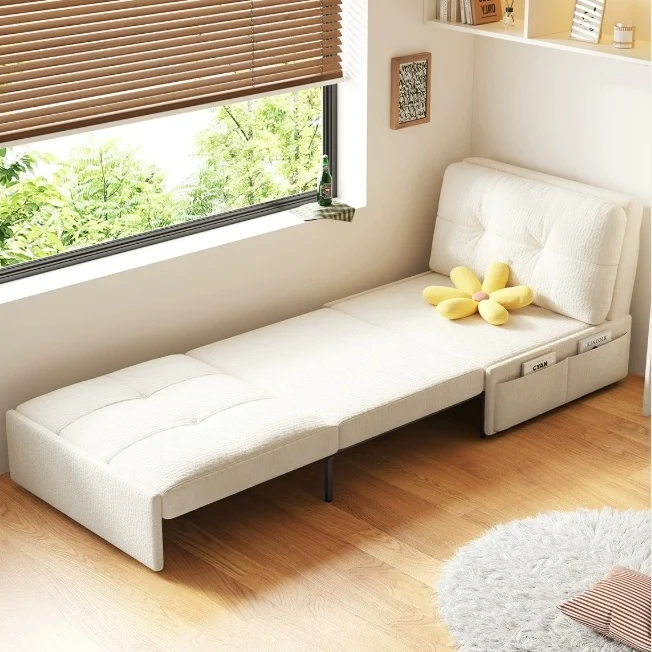 3-in-1-Schlafsofa aus Samtstoff mit Stauraum darunter