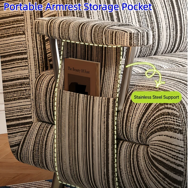 3-in-1 verstellbares Schlafsofa aus Chenille-Stoff