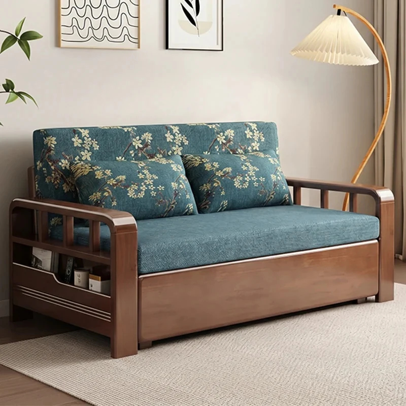 3-in-1-Schlafsofa mit Massivholzrahmen aus Eiche