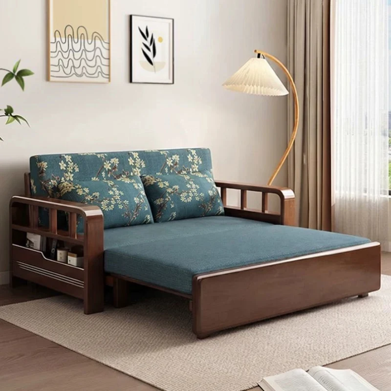 3-in-1-Schlafsofa mit Massivholzrahmen aus Eiche