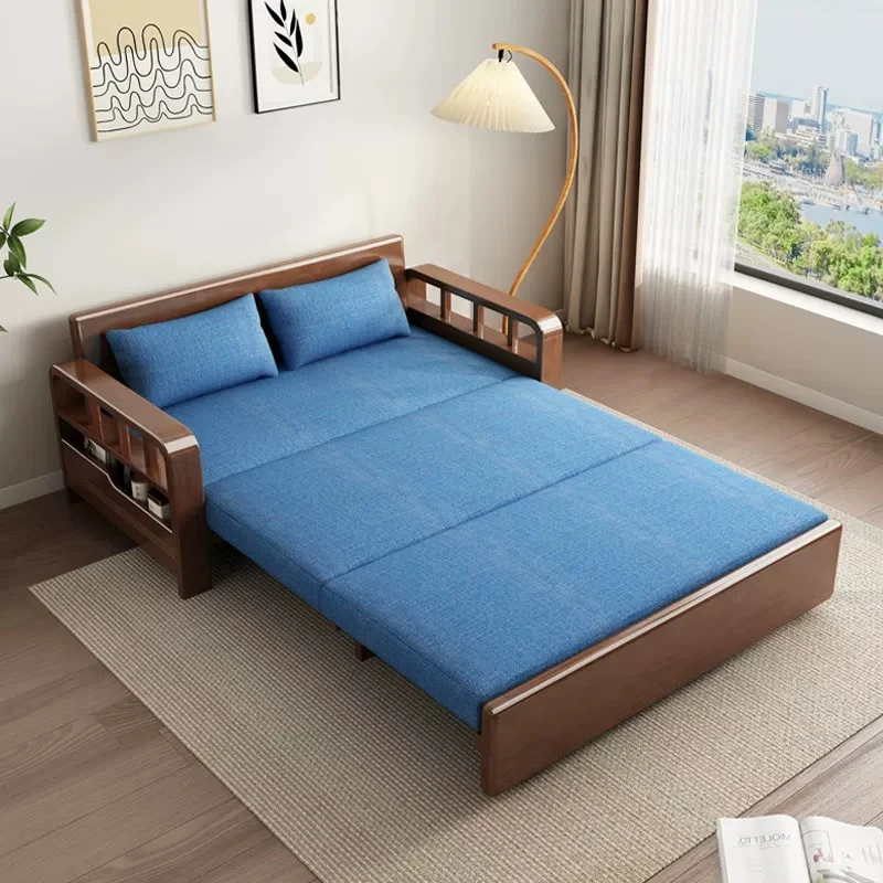 3-in-1-Schlafsofa mit Massivholzrahmen aus Eiche