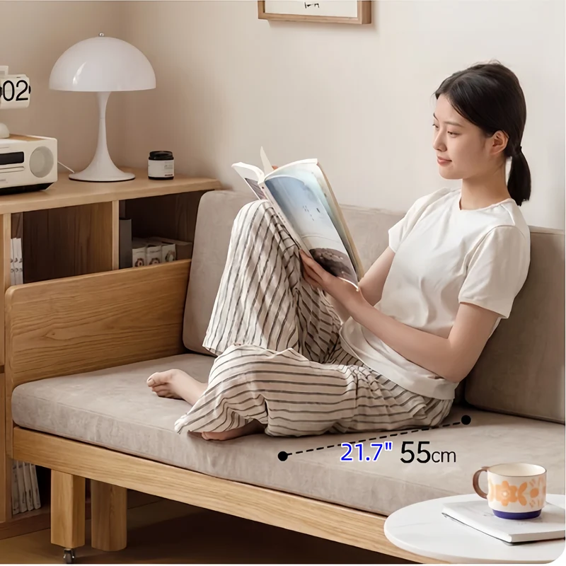 Japandi Massivholzrahmen Tatami-Schlafsofa