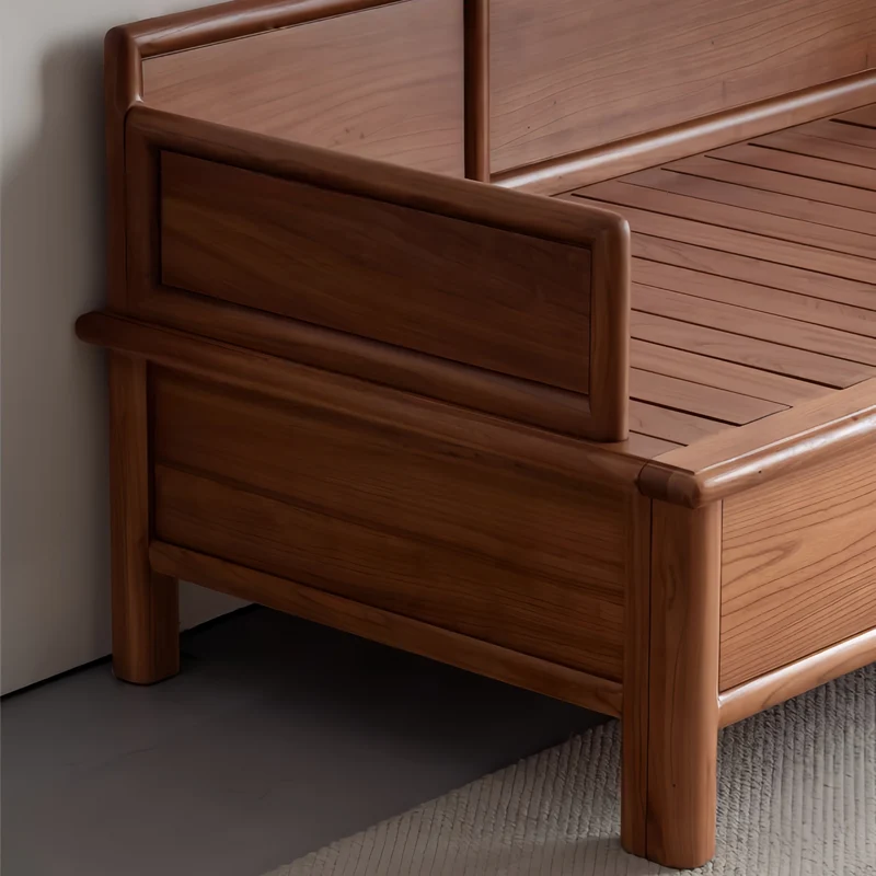 3-in-1-Arhat-Bett aus Massivholz mit Stauschubladen darunter