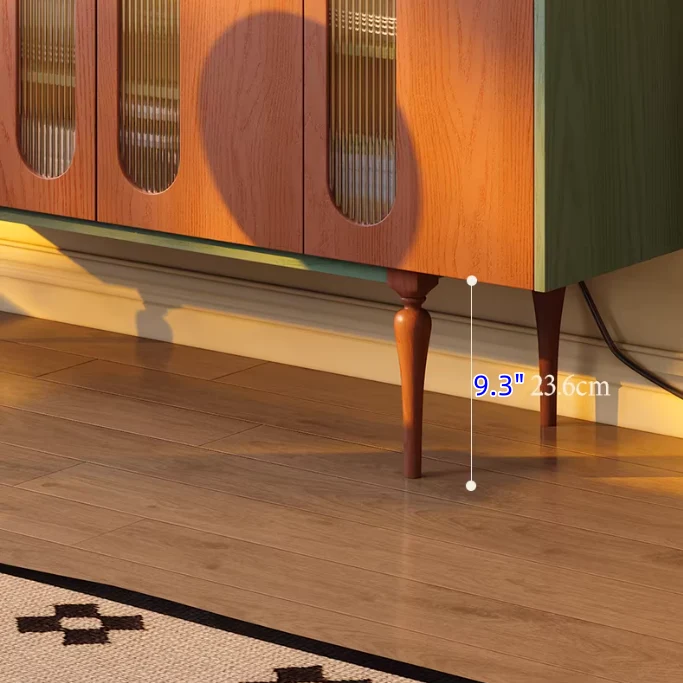 Nordisches Retro-Sideboard aus Massivholz mit selbstgestaltbarer Lochwand
