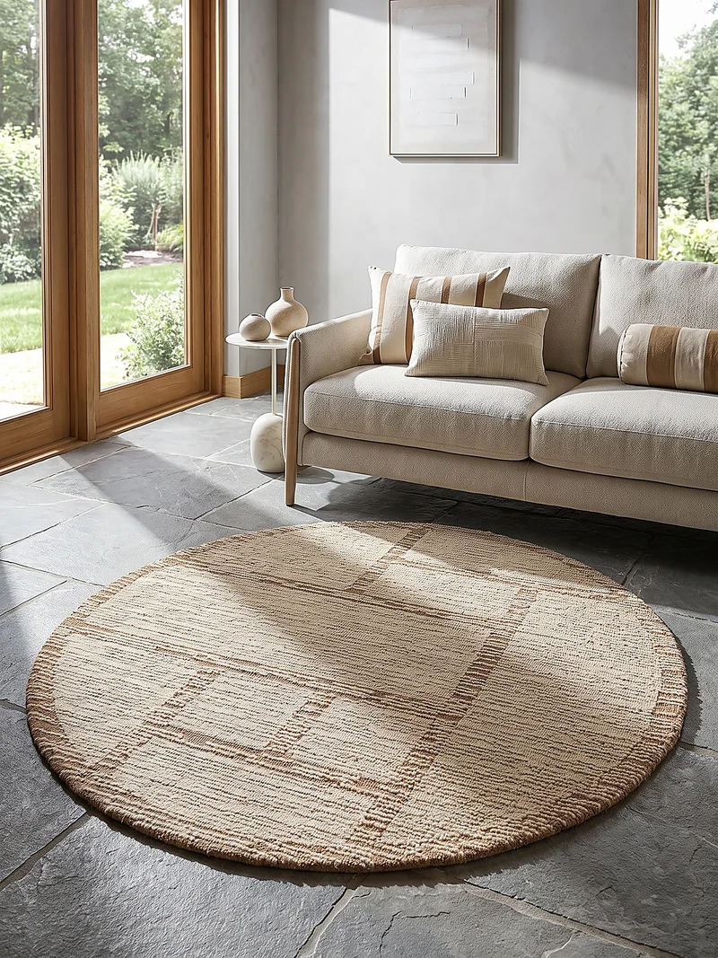 Wollteppich Bouclé-Struktur · handgetuftet · 12 mm Flor, 3.300 g/m²