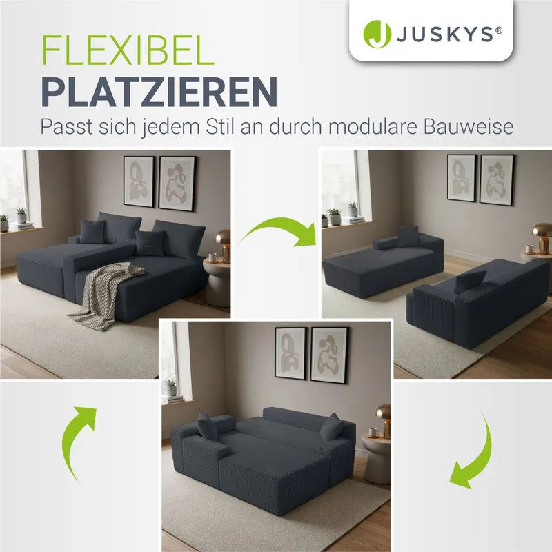 Sofa Coredo mit Cord Bezug & Dekokissen