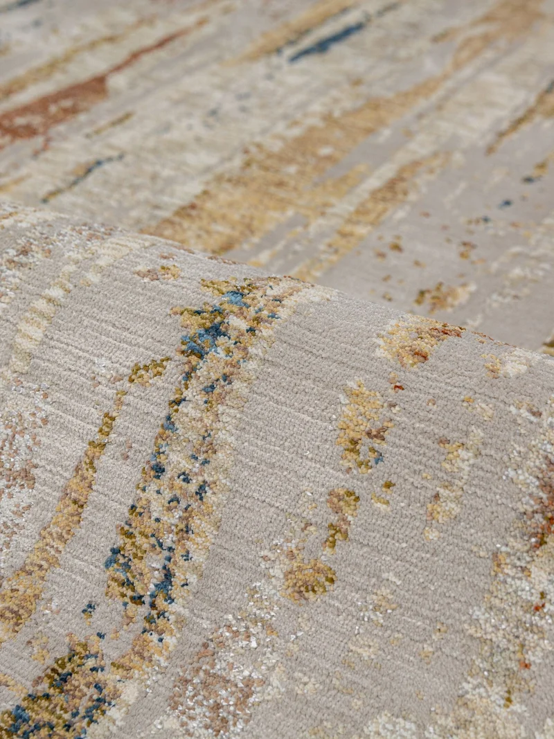 Kurzflor-Teppich abstrakt · 100 % Polyester, maschinell gewebt · 7 mm Flor