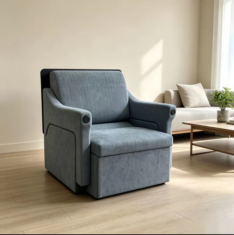 Schlafsofa mit klappbarem Schreibtisch