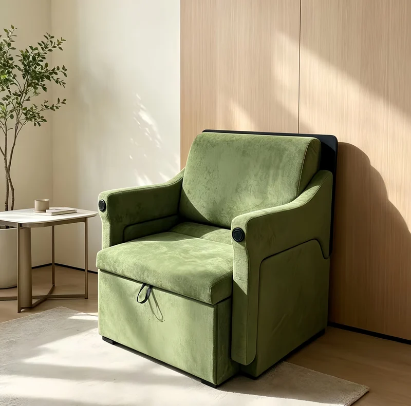 Schlafsofa mit klappbarem Schreibtisch