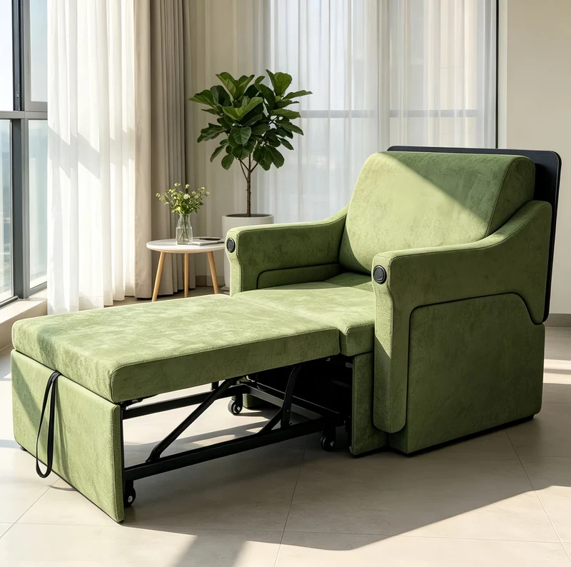Schlafsofa mit klappbarem Schreibtisch