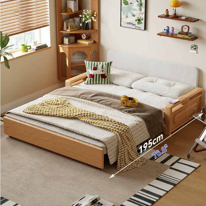 3-in-1-Schlafsofa aus Chenille-Stoff mit integriertem Stauraum