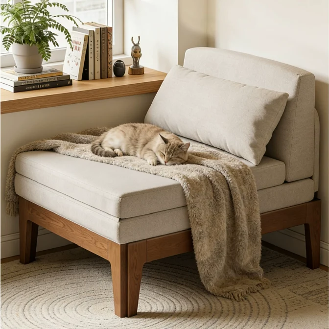 Verwandelbares Futon-Tagesbett aus Massivholz