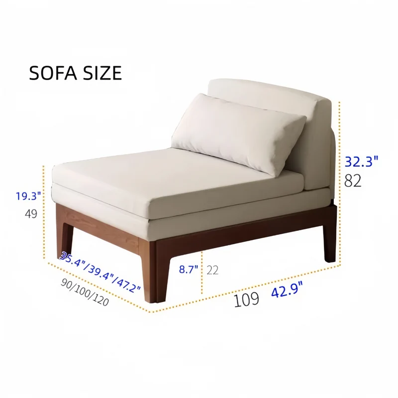 Verwandelbares Futon-Tagesbett aus Massivholz