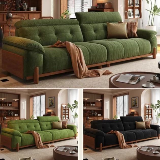 CITRUS 3-in-1 Mikrofaser-Wildleder-Samt-Schlafsofa