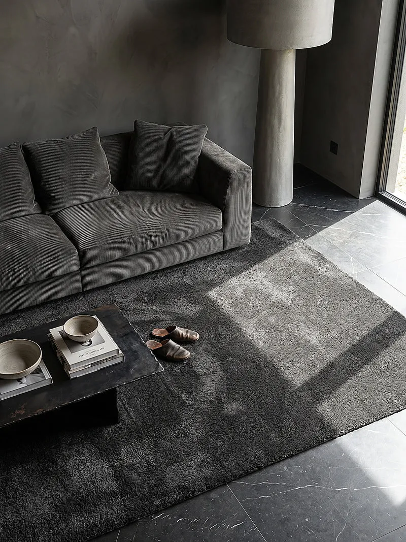 Hochflor-Teppich Uni - Polyester, 26 mm Gesamthöhe