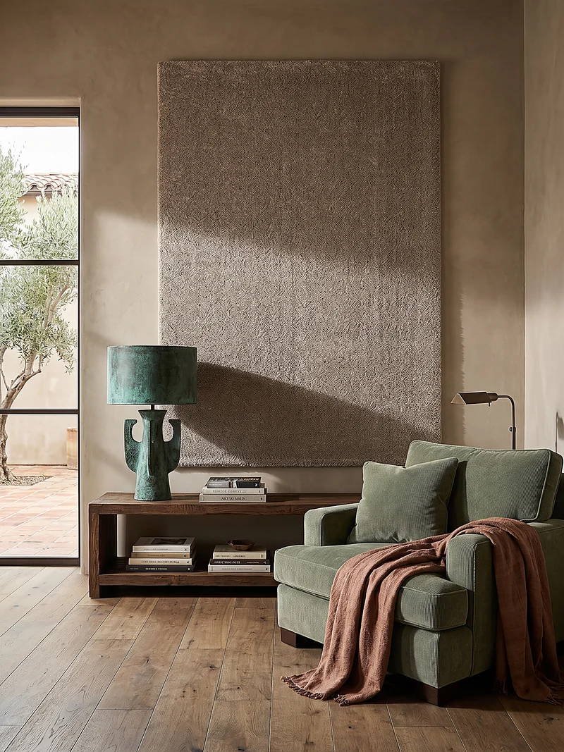 Hochflor-Teppich Uni - Polyester, 26 mm Gesamthöhe