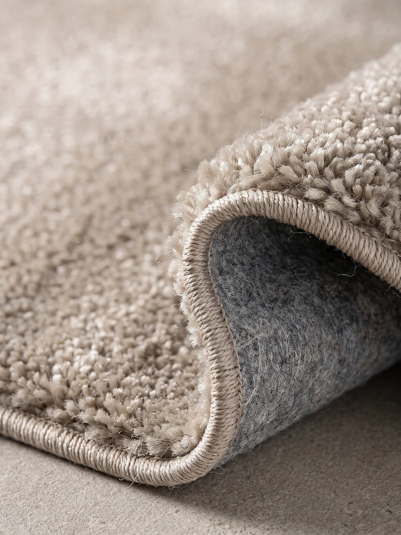 Hochflor-Teppich Uni - Polyester, 26 mm Gesamthöhe