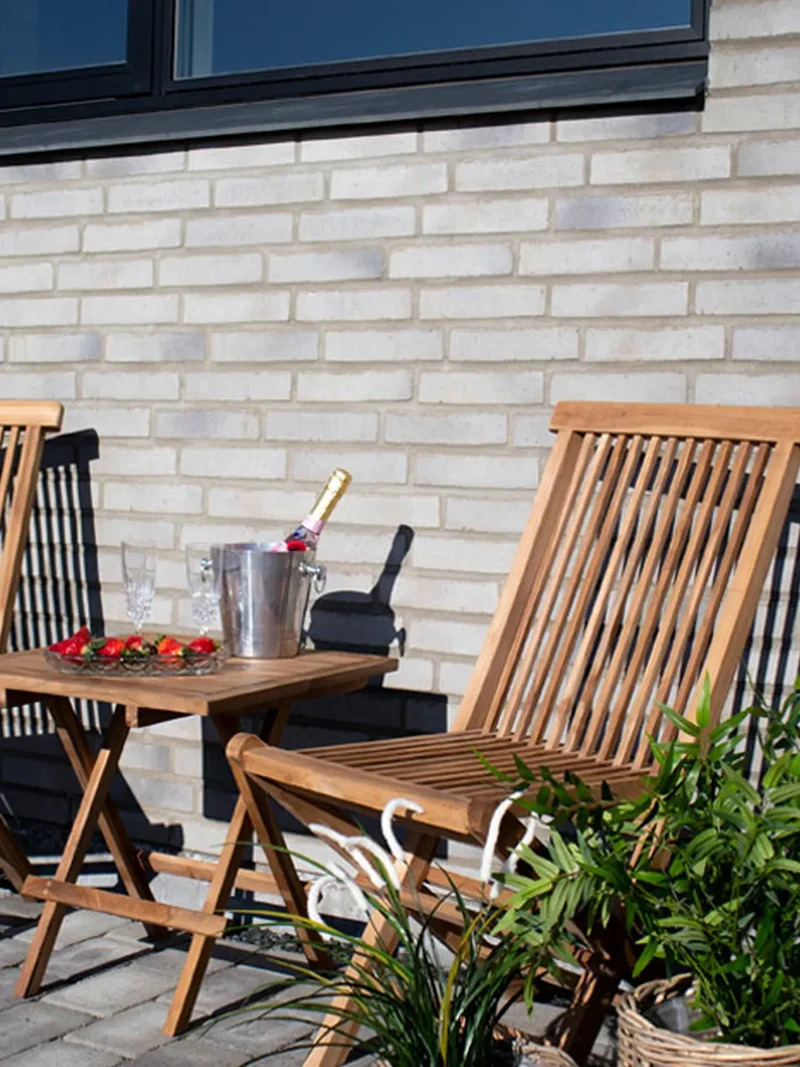 Bilbao Beistelltisch Teak, natur
