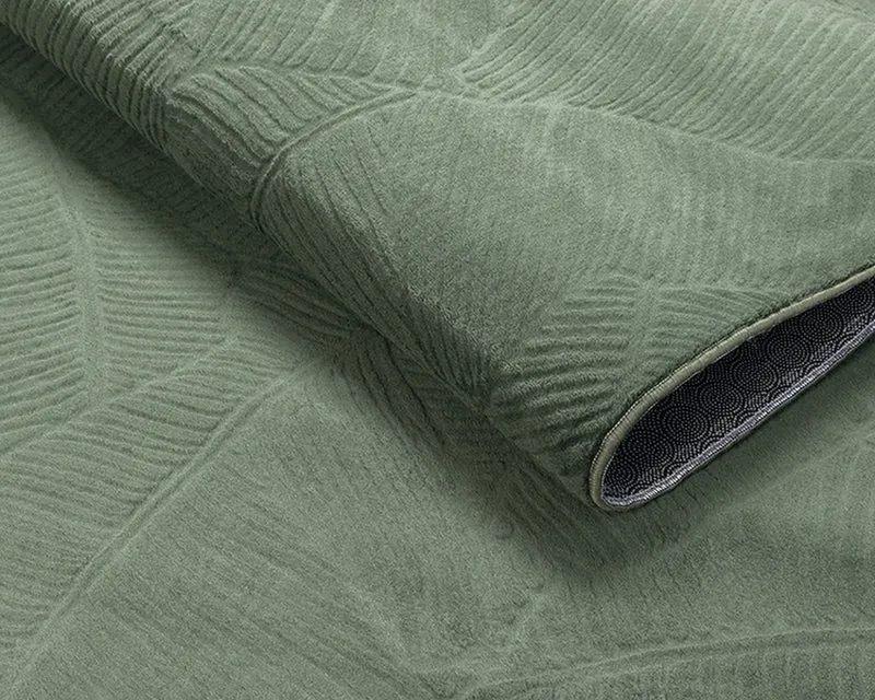 Kurzflor-Teppich Abstrakte 3D-Relief-Linien - Polypropylen, 9 mm Gesamthöhe