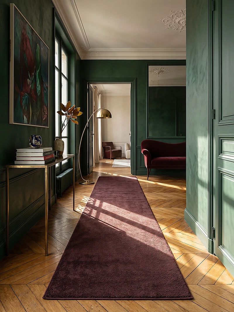 Hochflor-Teppich Uni - Polyester, 17 mm Gesamthöhe