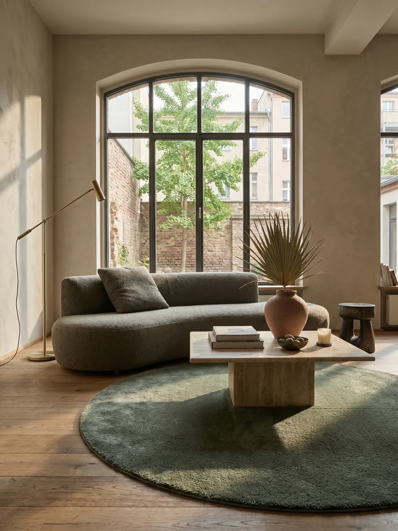 Hochflor-Teppich Uni - Polyester, 17 mm Gesamthöhe