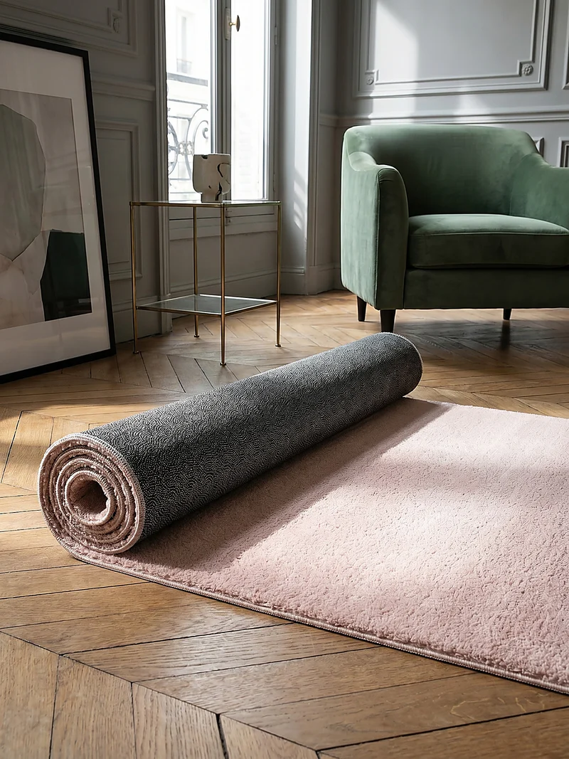 Hochflor-Teppich Uni - Polyester, 17 mm Gesamthöhe