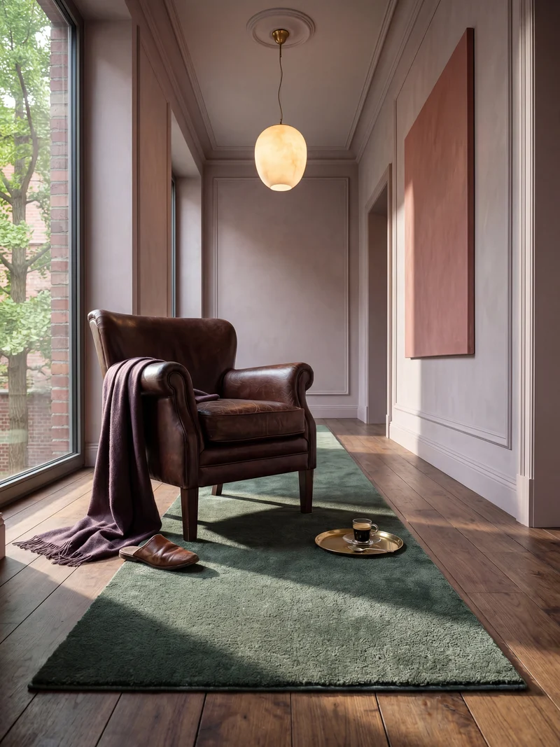 Hochflor-Teppich Uni - Polyester, 17 mm Gesamthöhe
