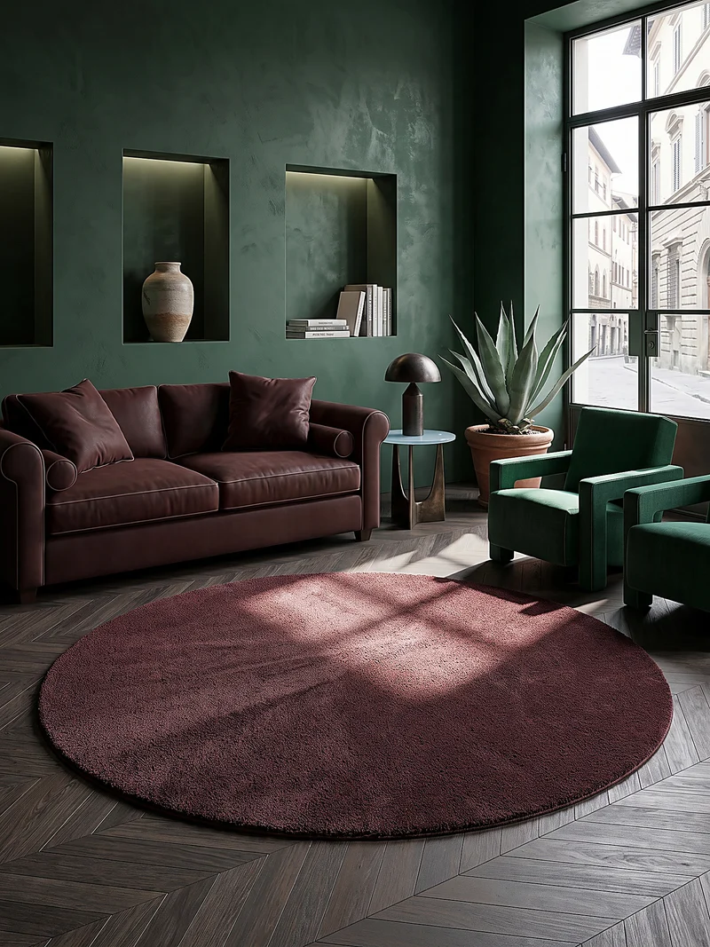 Hochflor-Teppich Uni - Polyester, 17 mm Gesamthöhe