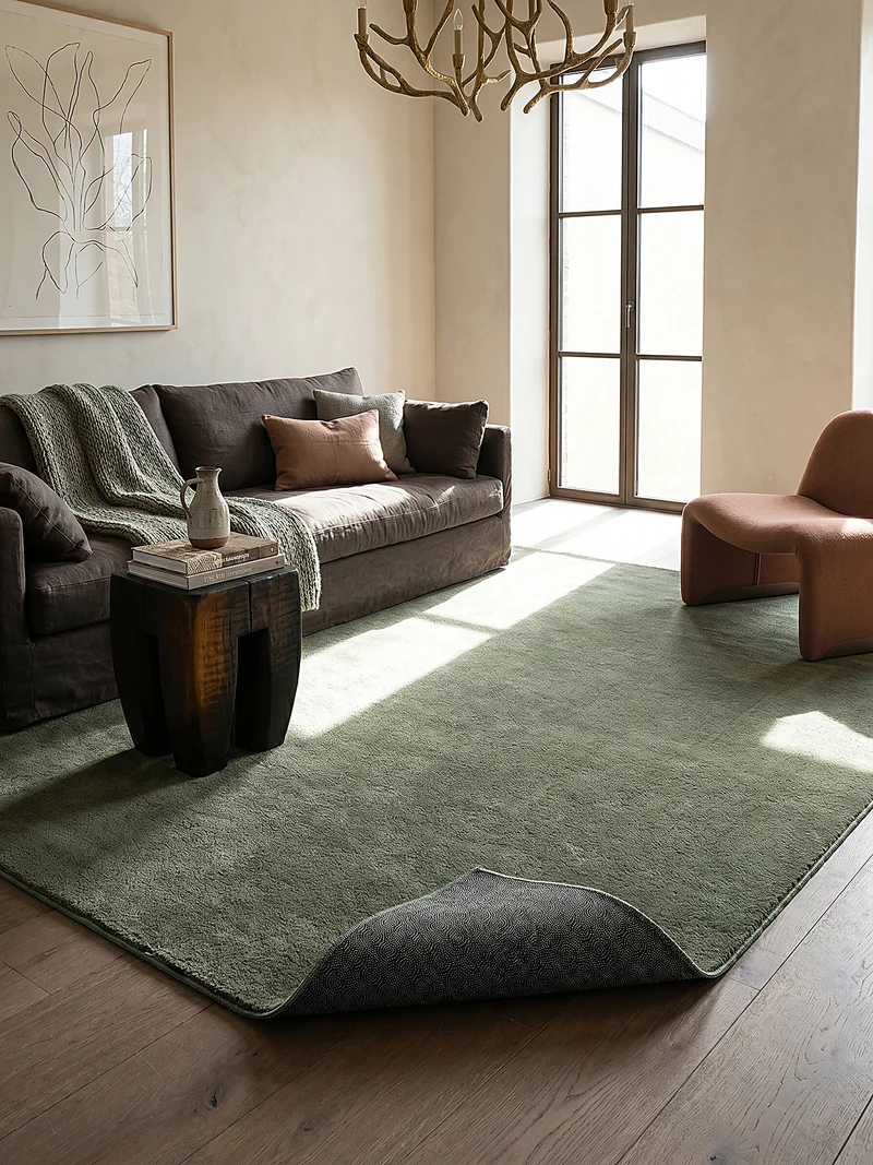 Hochflor-Teppich Uni - Polyester, 17 mm Gesamthöhe