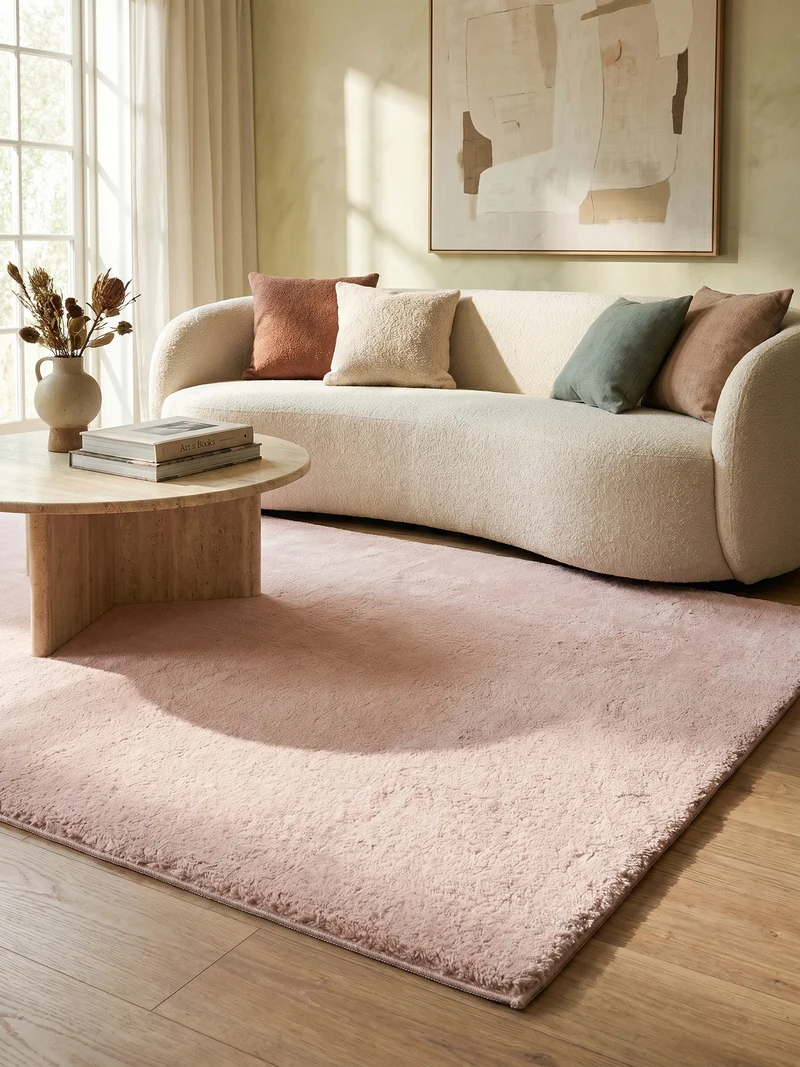 Hochflor-Teppich Uni - Polyester, 17 mm Gesamthöhe