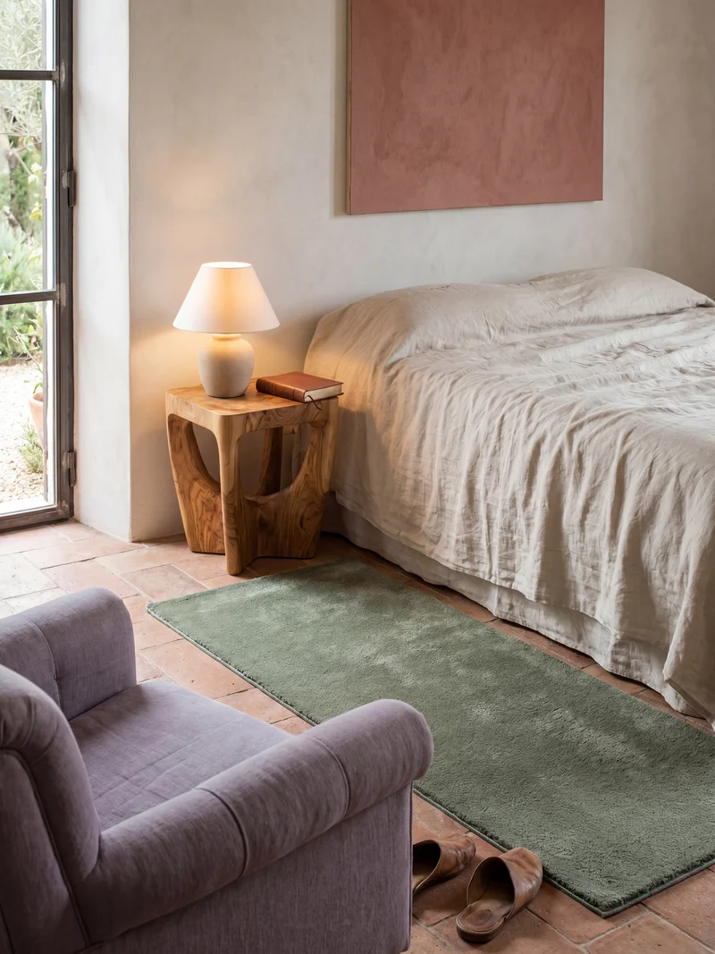 Hochflor-Teppich Uni - Polyester, 17 mm Gesamthöhe